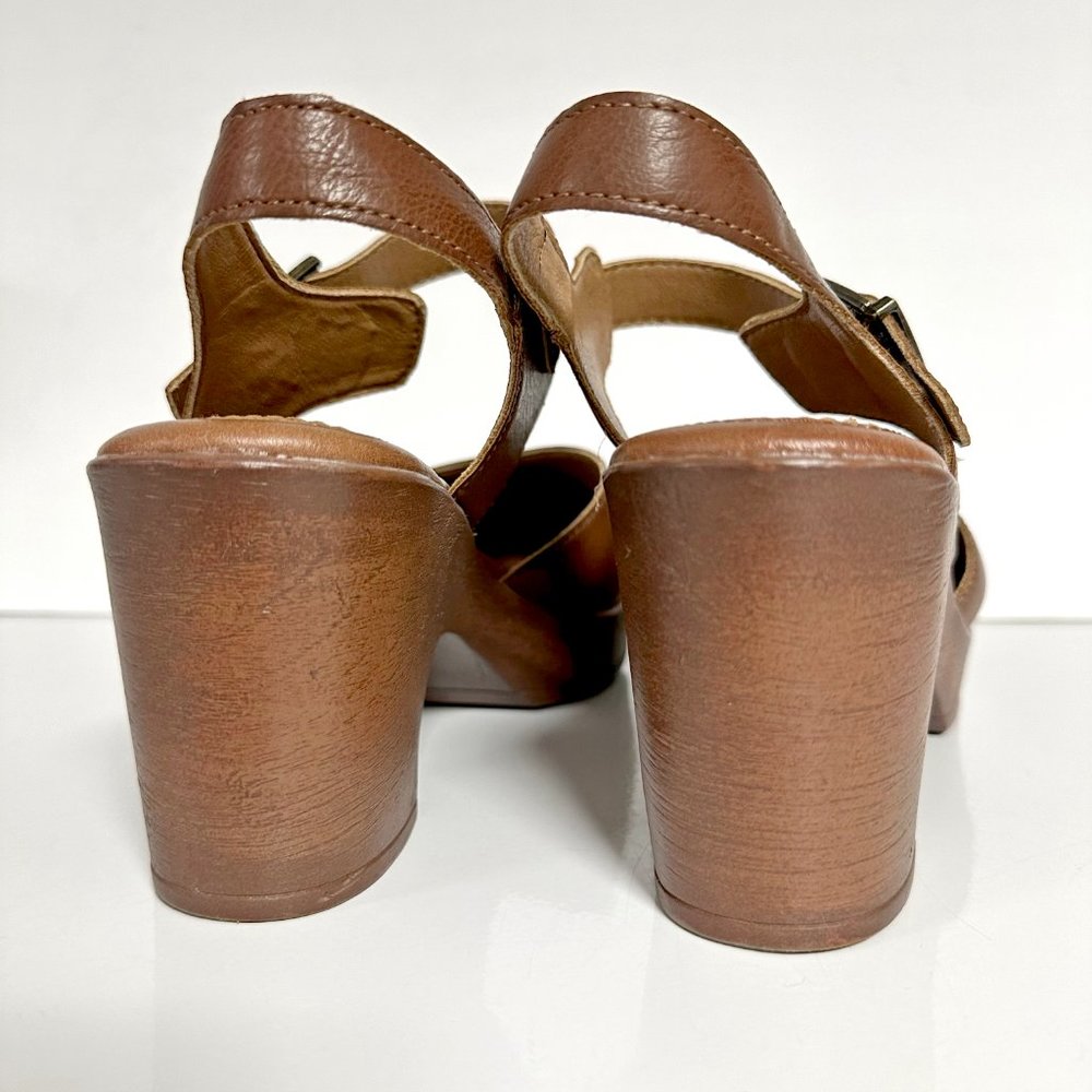 Born Brown Leather Clog Heels - Picture 4 of 11
